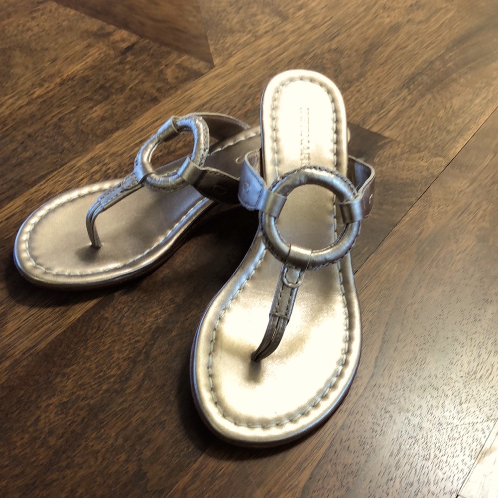 Gold metallic Bernardo sandals